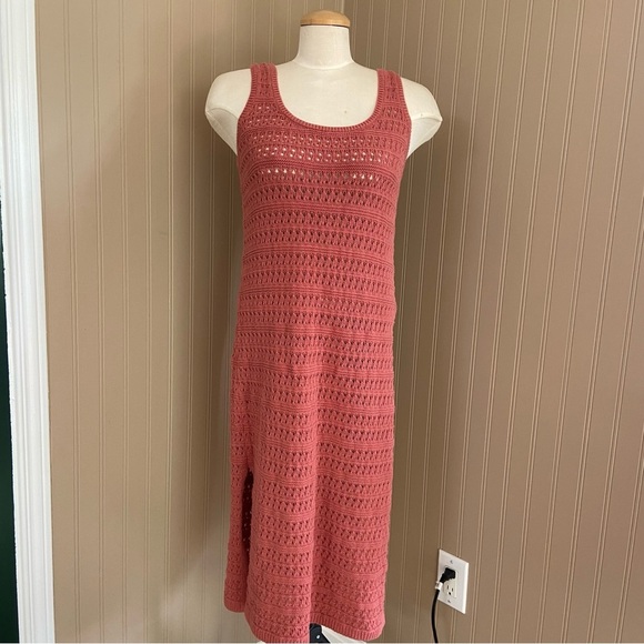 Old Navy Dark Blush Crochet/Knit Long Dress Women’s Size Medium - Picture 8 of 11